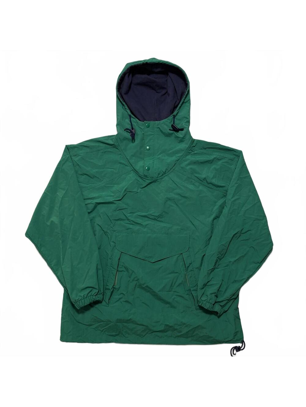VTG Y2K 90's Gap 1/4 Snap Hooded Anorak Windbreaker Jacket Men's L Green Outdoor